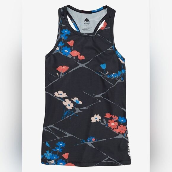 Burton unique floral Lightweight X Odor Neutralizing Base Layer Tank Top M - Picture 2 of 8